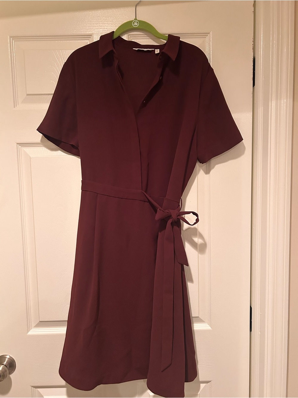 & Other Stories Women’s Wrap Dress in Burgundy